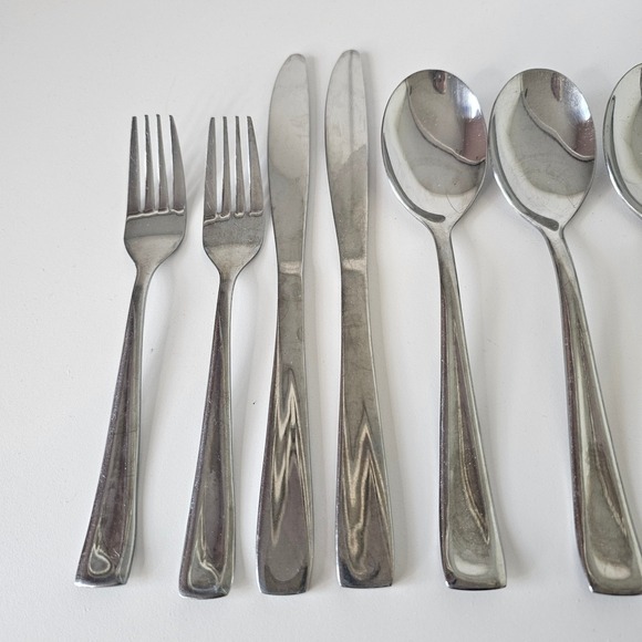 Stainless‎ China Silverware Set 10 Pieces Forks Knives Spoons Flatware - Picture 2 of 8